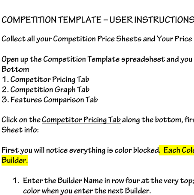 Competition Template Instructions